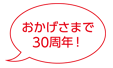 おかげさまで30周年!
